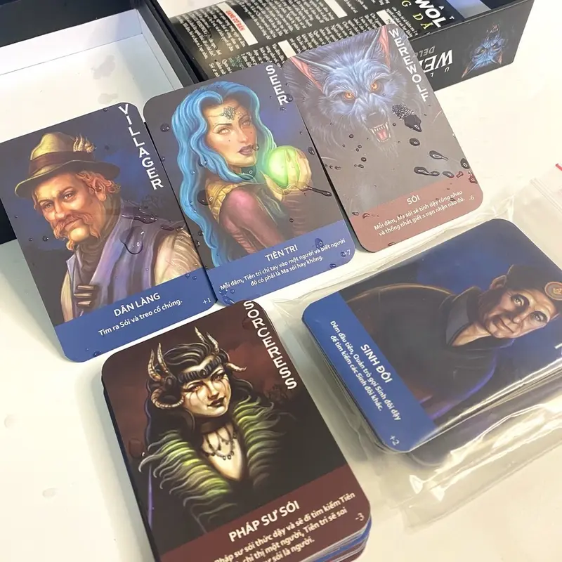 Bài MA SÓI việt hóa 70 lá CHẤT GIẤY DÀY- siêu tiện lợi Game Game Game 4