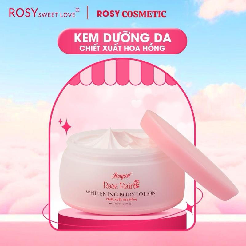  Kem Body dưỡng da chiết xuất hoa hồng Rosyson Giữ ẩm Thấm nhanh không bết rít Dưỡng Da Body Dưỡng Body Làm Đẹp Da Whitening Arbutin 