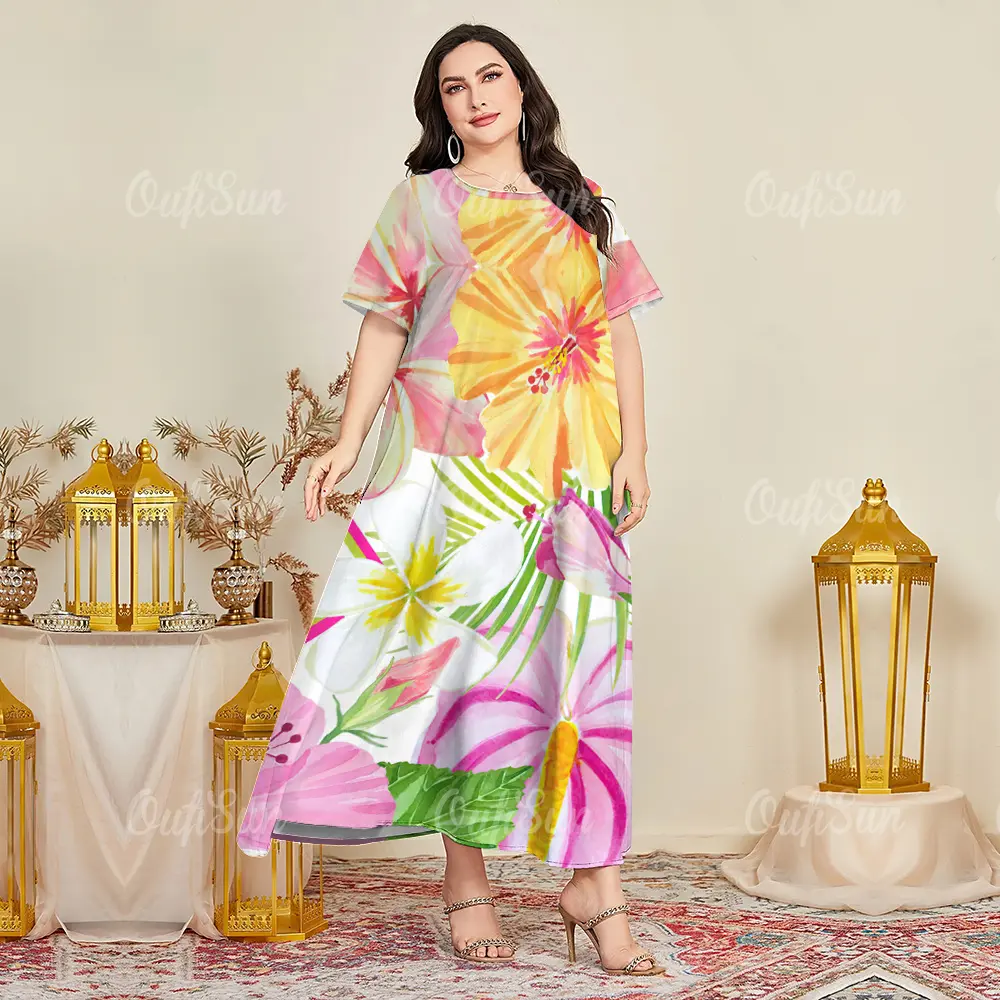 Maxi Dress For Women's Plus Size Hawaiian Clothing Plus Size Hawaiian  Dresses