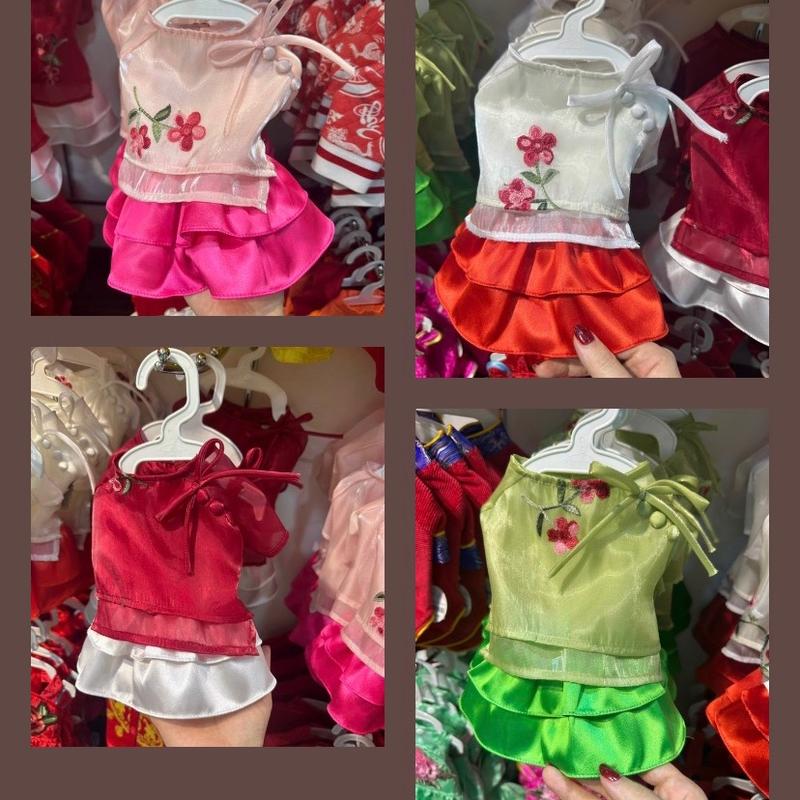 Đầm áo dài Minh Châu cho bé chó mèo thiết kế ( nhớ tăng 1 size) form hơi nhỏ