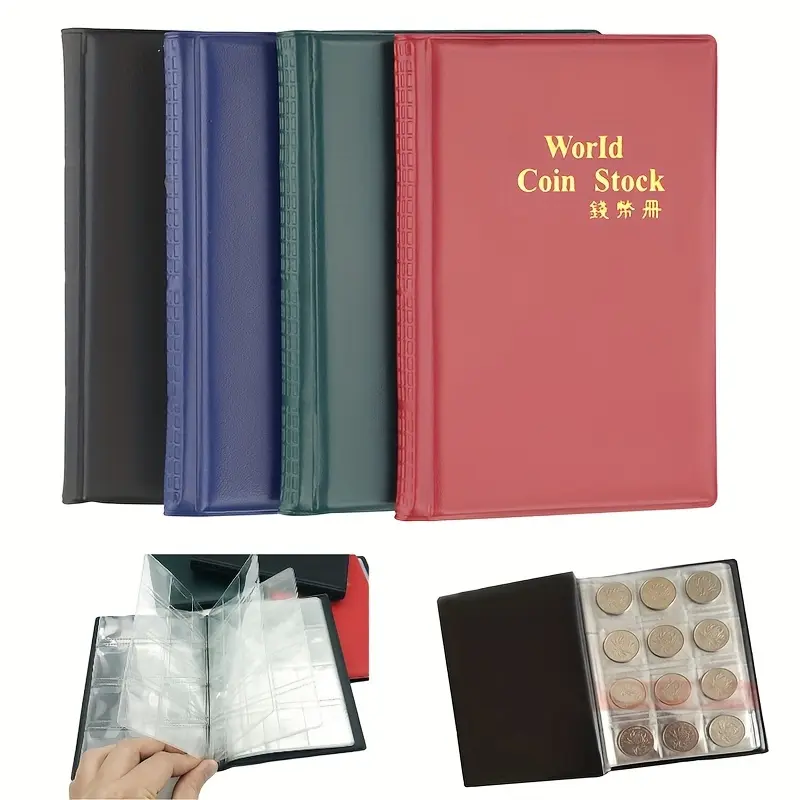 120 Pages PVC Coin Collection Card Album - Perfect Way to Protect Your Keepsakes, Suitable for Sports Card Storage and Display