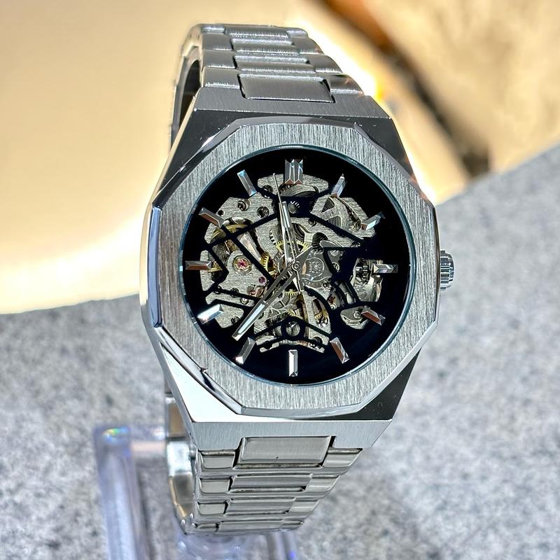 Đồng Hồ Cơ Nam FORSINING Xe Tăng Bọc Thép Mặt Bát Giác Lộ Cơ Nam Tính Chống Nước 3ATM Size 41mm