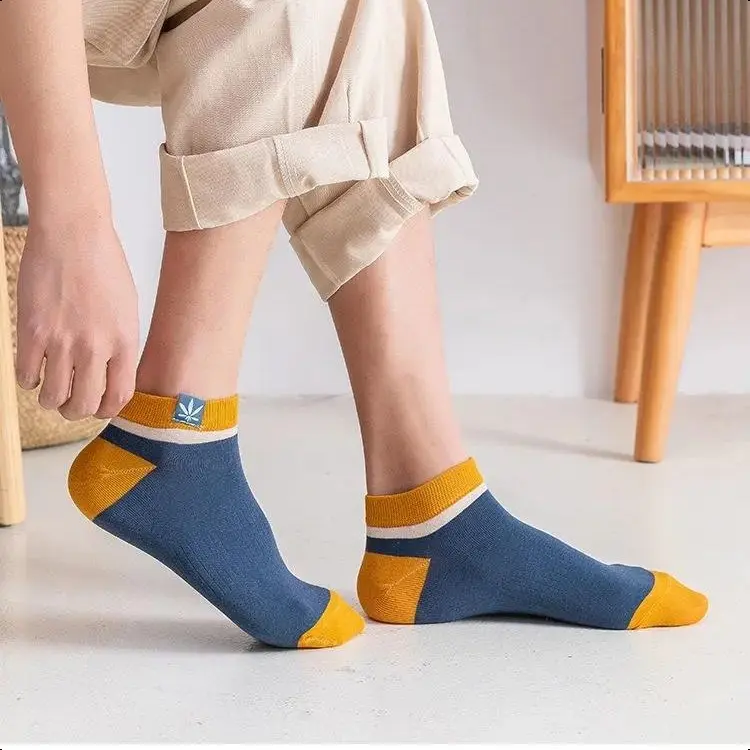 10 màu hỗn hợp vớ lá mẫu Breathable không đổ mồ hôi người lớn vớ phổ quát cho nam giới và phụ nữ 3