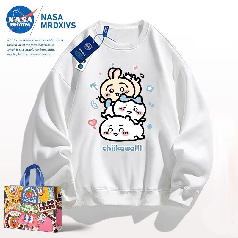 Áo Len Chiikawa Ursatch, Phong Cách Nhật Bản, Họa Tiết NASA, Dành Cho Nữ, Giặt Được, Ins Đường Phố Cao Cấp Tám Nhỏ Ghi Nhận Giác Quan, Kiểu Vải Xếp Nếp 2