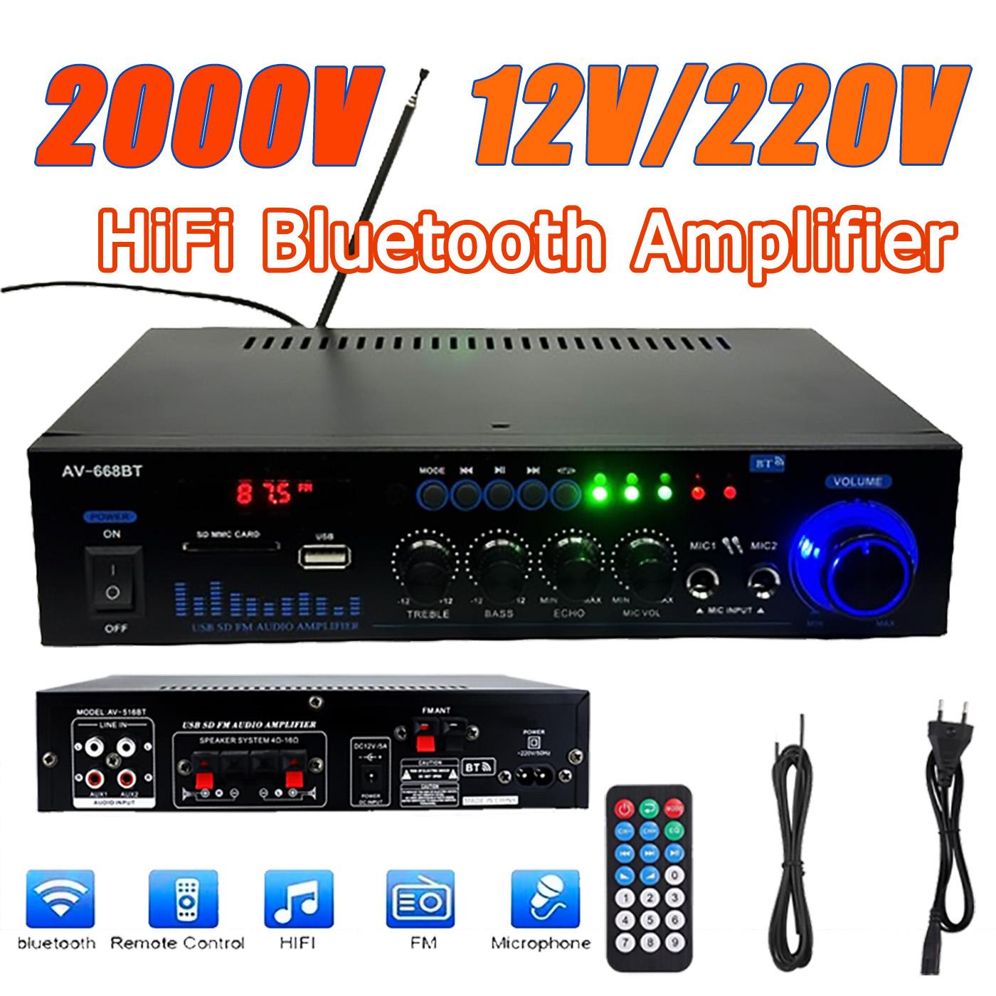 2CH HIFI Amplificador เครื่องขยายเสียงพลังเสียงลำโพง 220V โฮมเธียเตอร์เครื่องขยายเสียงโฮมเธียเตอร์โฮ