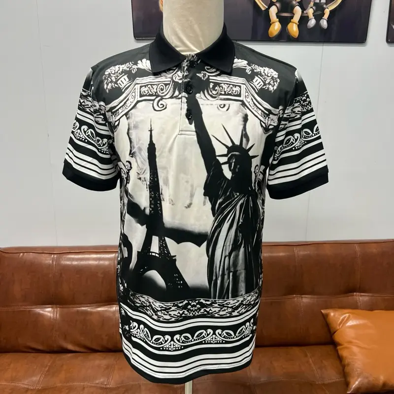 Áo polo Nam Nữ Hoạ Tiết 3Đ Nữ Thần Tự Do ( Logo Tà Mác Chuẩn ) Unisex Nam Nữ