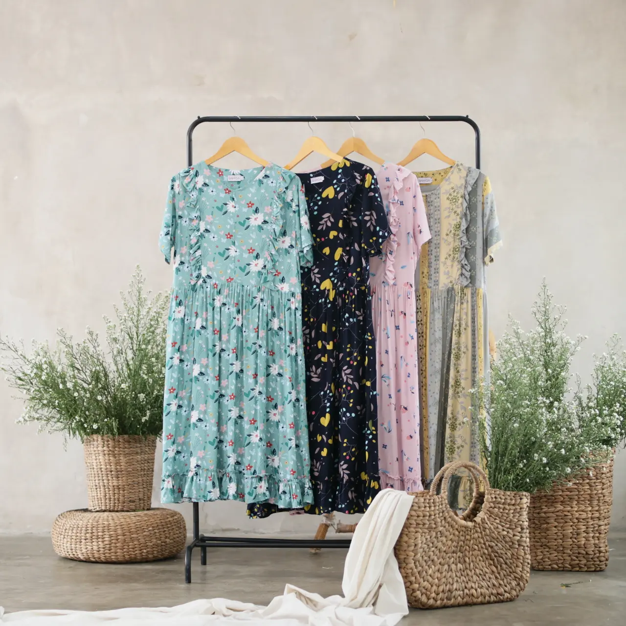 Lya Homedress - Daster Rayon Cantik Busui Friendly