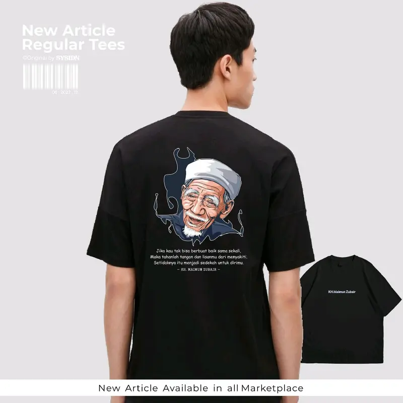 KAOS KH MAIMUN ZUBAIR / KAOS TOKOH ISLAMI / KAOS DAKWAH / 100% COTTON PREMIUM 1