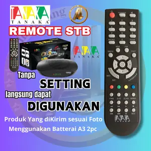 Remot Remote STB Set Top Box TANAKA Dus Hitam Body Plastik  DVB-T2
