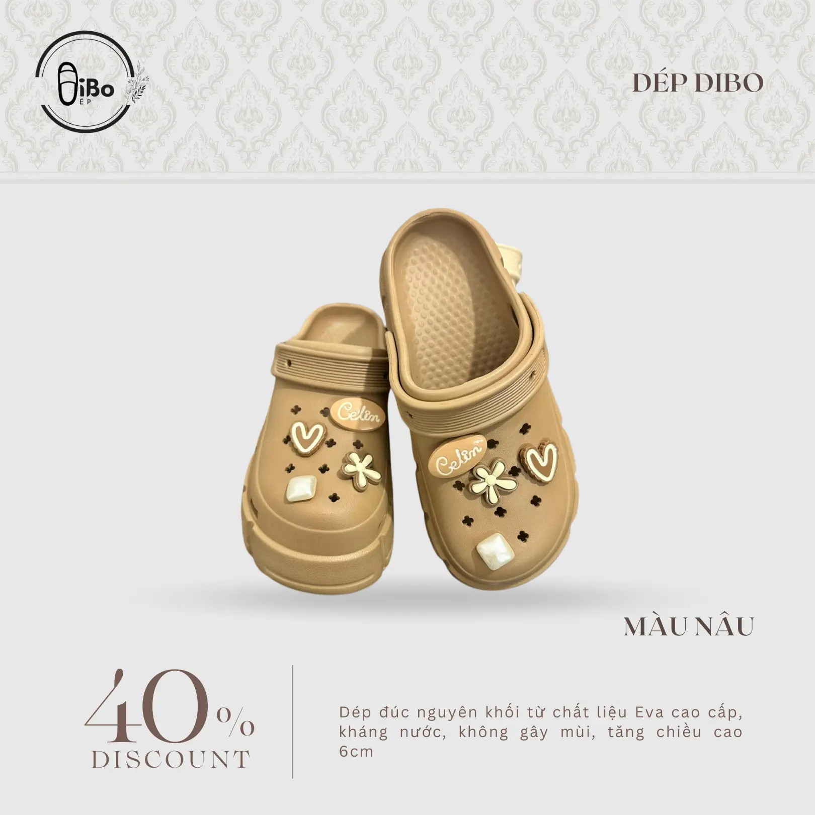 [ Chất Đẹp ] Dép Cross Nữ Tăng Chiều Cao 6.0cm Sang Trọng Mềm Mại Chống Trượt DéP Nhung GiàY Shoes Đồng