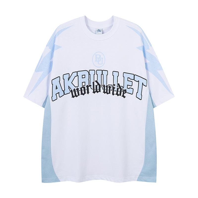 Product Introduction of AKanbullet Summer New Pure Cotton Short Sleeve T-Shirt American Style Jersey Trend Brand High-Quality Heavyweight Printed T-Shirt 9