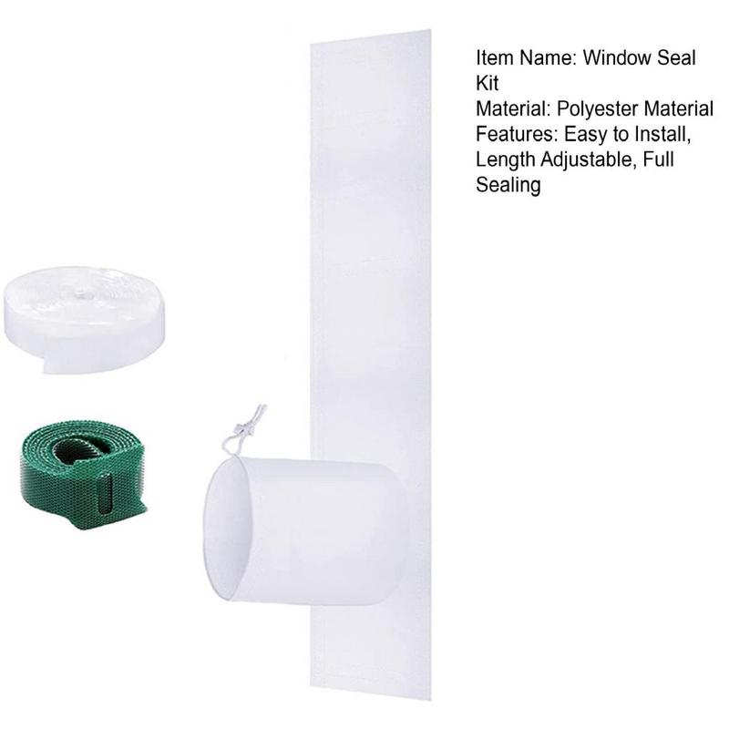 Oneou AC Window Kit with Fastening Strap No Gaps Casement Crank Window AC Unit Window Seal Length Adjustable Bedroom Supplies 2
