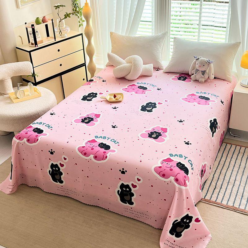 Product Introduction of Ga Trải Giường Bông Đã Giặt, Phong Cách Instagram, Một Mảnh, Phong Cách Công Chúa, Chăn Đơn Cho Trẻ Em, Chăn Đơn Cho Sinh Viên Ký Túc Xá, Vỏ Gối Phòng Ngủ Đôi, Bán Chạy, [Nhà Cửa Hàng] 4