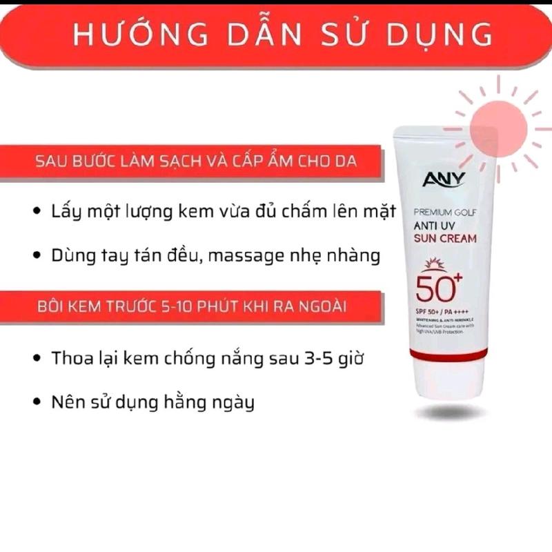 [Mua 1 Tặng 1] Kem Chống Nắng ANY PREMIUM GOLF ANTI UV TONE-UP SPS50+ Nâng Tone Trắng Hồng Không Cần Mekup 7