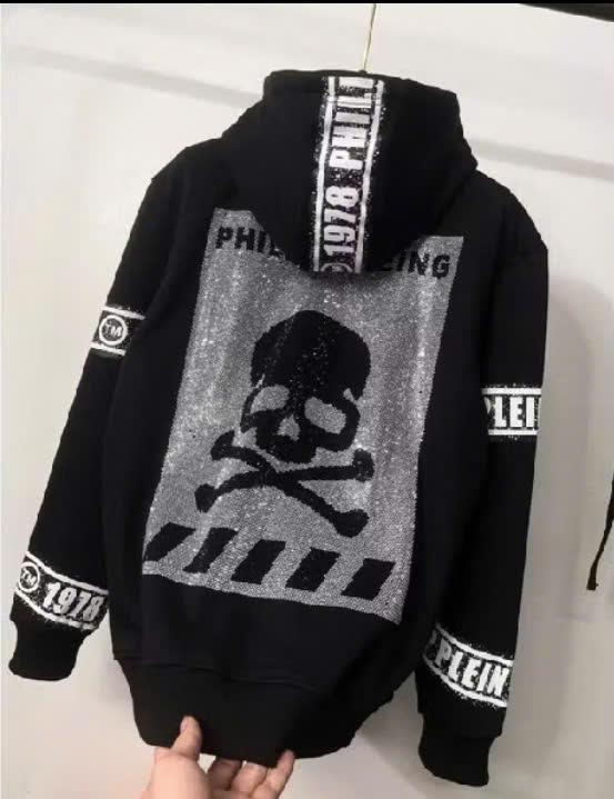 Product Introduction of Áo khoác nỉ nam nữ phi lipp plein khóa zip đính kim tuyến hình đầu lâu sang trọng - Menswear - Jacket 33