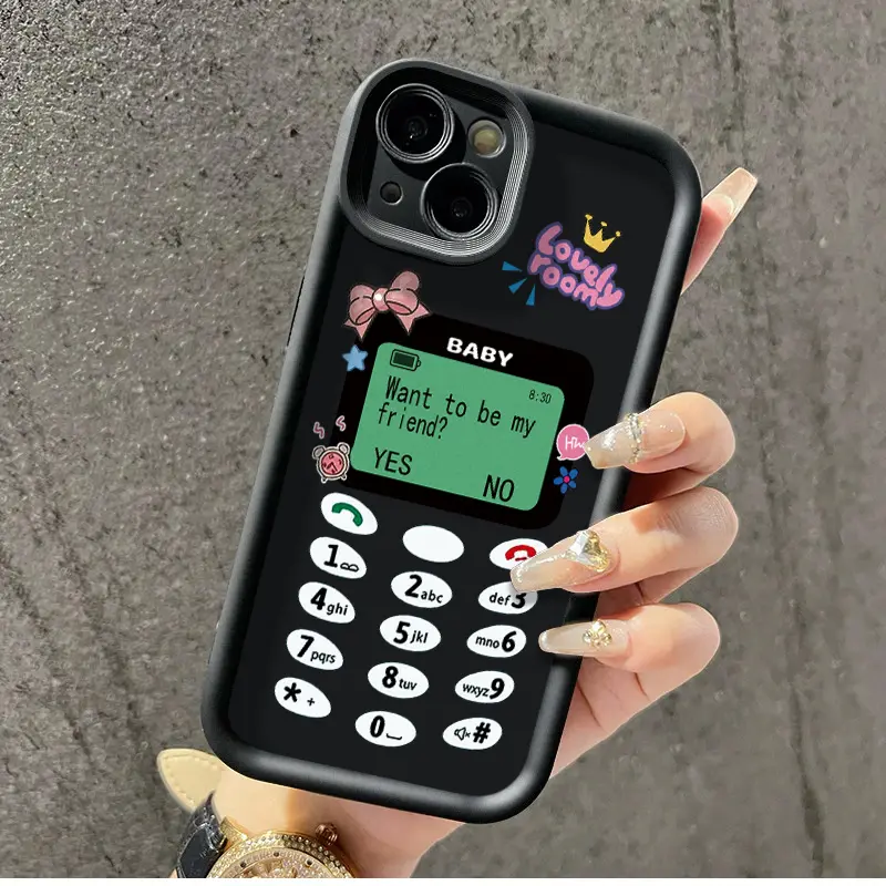 Softcase silikon for iphone 11 12 13 14 Plus 15 pro max 6 6s 7 8plus x xs xr xsmax hitam aesthetic unik dan lucu silicone casing hp TY14TK341SHRL fyp cover protect 4