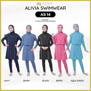Alivia Swimwear Anak Remaja AS14 - Baju Renang Anak Remaja Perempuan Muslimah AS14