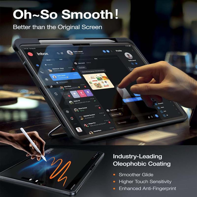 Product Introduction of Tempered Glass Screen Protector, Anti-scratch Tablet Screen Protector, Tablet & Computer Accessories Compatible with iPad Air 11 Inch 6 Generation & iPad Pro 11 Inch 2024 5th Generation 3