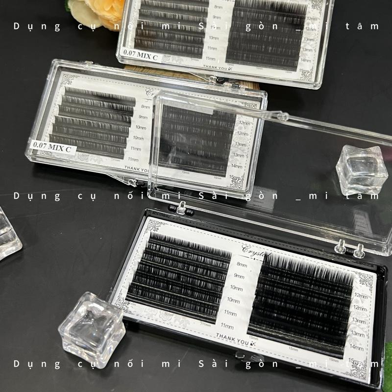 Product Introduction of Mi khay Crystal cong C - DỤNG CỤ NỐI MI Lông mi giả _ Dụng cụ nối mi _ Phụ liệu nối mi Mi Tâm 16