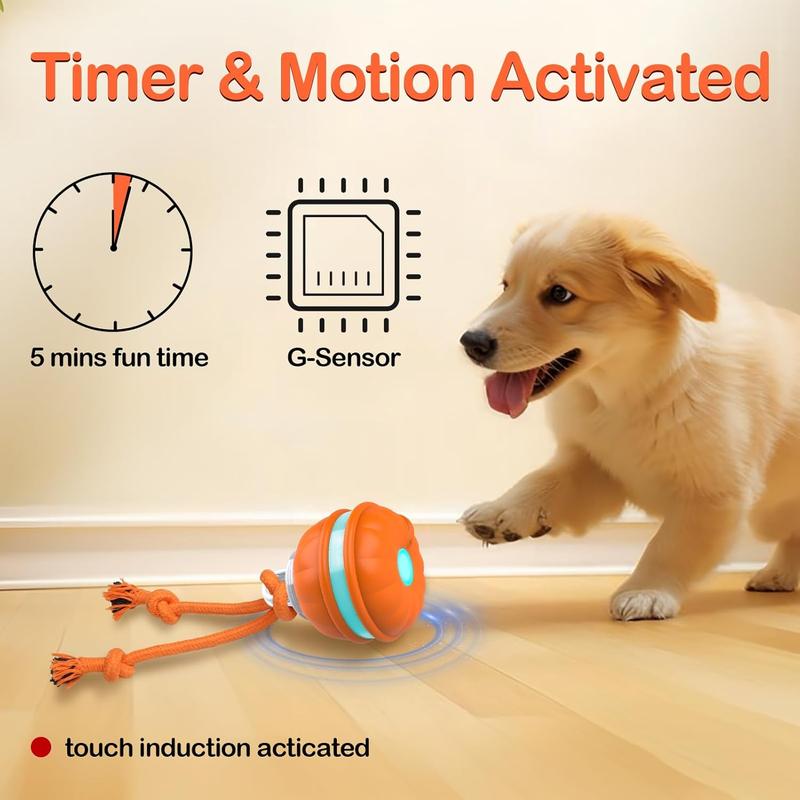 TikTok Shop Peppy Pet Ball for Dogs Dog Interactive Toys Dog Ball Motion Activate Rolling Ball for Puppy Small Dogs Automatic Moving Dog Toy USB Rechargeable Dog Ball