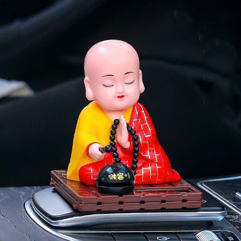 Tượng Chú Tiểu Tụng Kinh Gõ Mõ Tiểu Hòa Thượng Ngồi Thiền Tượng Phong Thủy Trang Trí Nhà Cửa