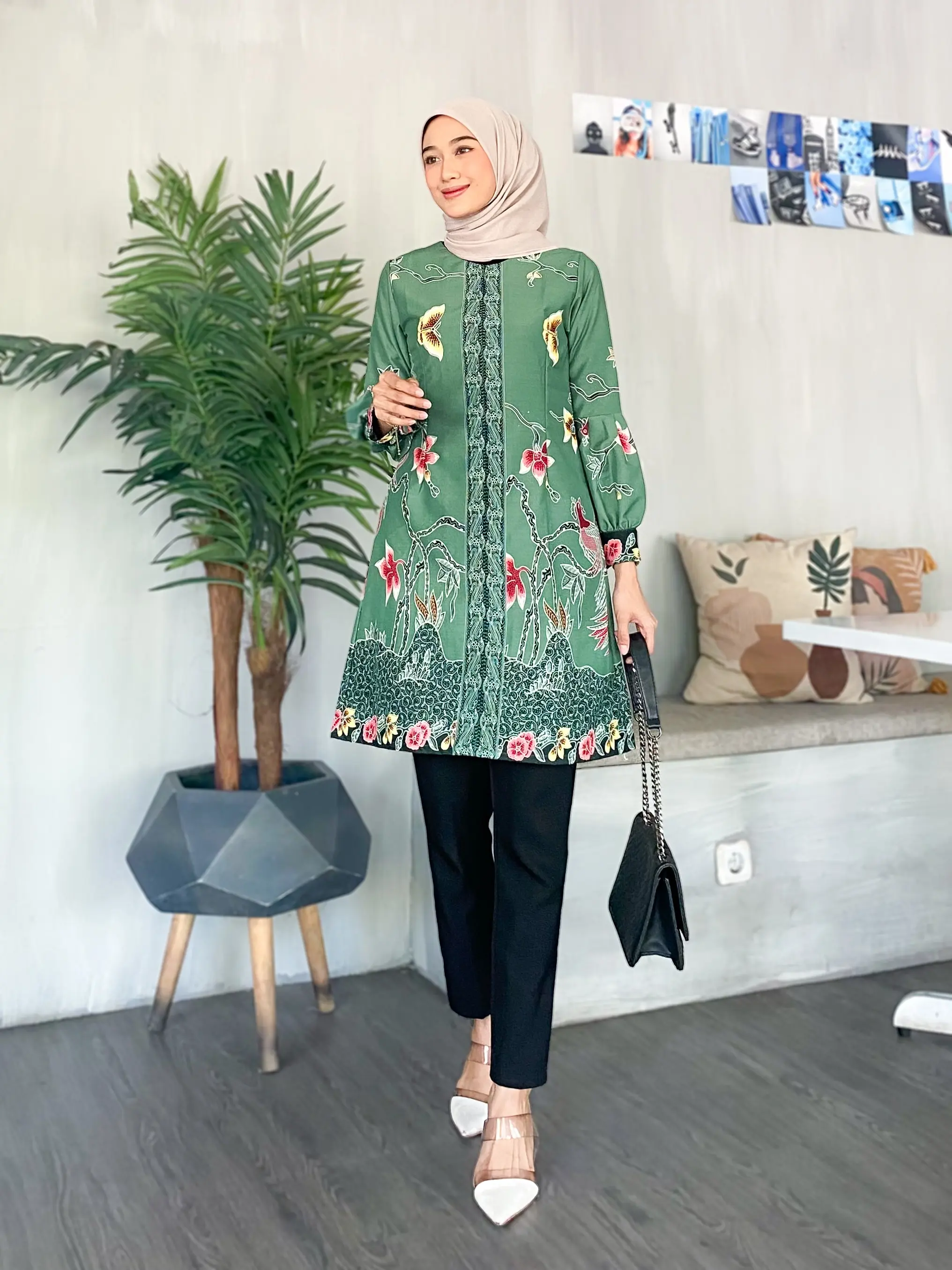 TUNIK BATIK 1480 WK 04.371 II ATASAN BATIK II TUNIK BATIK II PAKAIAN BATIK WANITA II BUSUI FRIENDLY