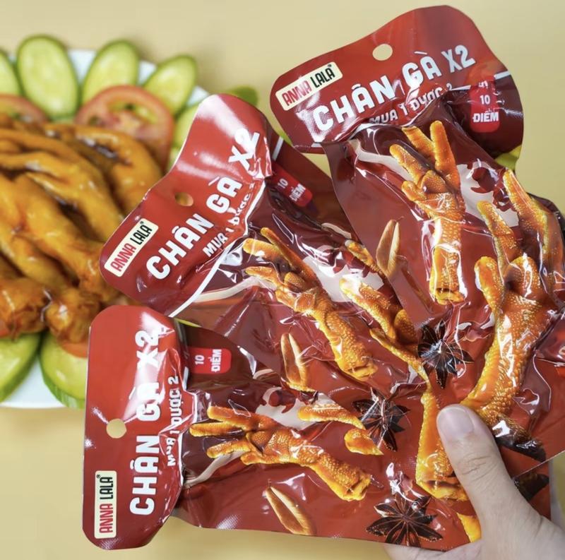  COMBO 20 Gói Chân Gà x2 gói 2 chân  Anna LaLa Thơm Ngon Giai Giòn Sần Sật Chua Cay Food Ăn Vặt Miến Chè Socola changarutxuong  annalala xucxich  ngo Thức Ăn 