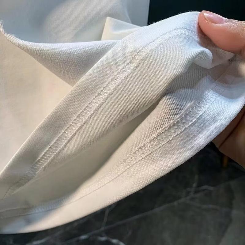 Áo Thun Cotton ngắn Tay In Hình Xu Hướng Thời Trang Mới, Thương Hiệu Hợp Xu Hướng Mùa Hè, Dễ Phối Đồ Dáng Rộng Rãi, Áo Cổ Tròn Thường Ngày 8