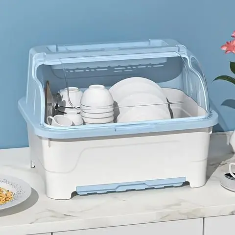 Berkualitas Rak Dapur Pengering Piring Dan Mangkok Tempat Pengering Multifungsi - Rak LBlue M Gratis Ongkir