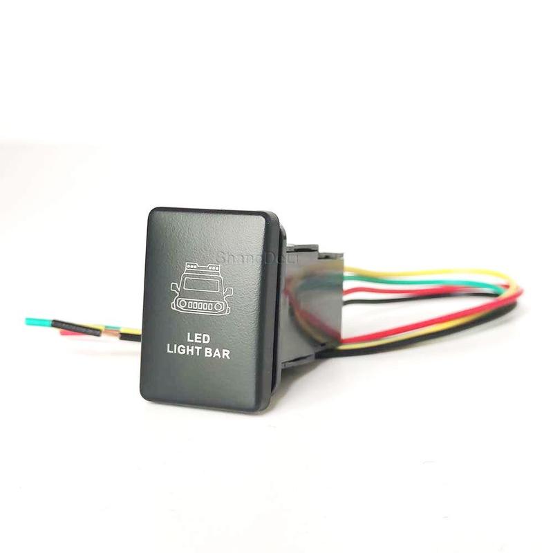 Product Introduction of For Suzuki Jimny 2019 2020 2021 Green Car Led Light Bar Power On Off switch Push button 17