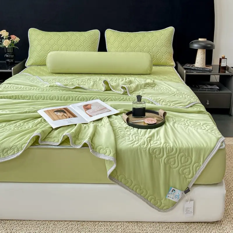 Chiếu cao su Latex Mark Jacob bọc chun kèm chăn 5 món mềm thoáng mát Rubi decor( 1 chiếu, 1 chăn, 2 vỏ gối nằm, 1 vỏ gối ôm) 7