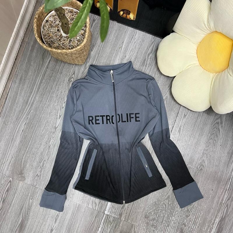 Product Introduction of (40-80kg) ÁO KHOÁC TĂM LOANG CỔ TRỤ Dáng Dài, Chất Thun Tăm Lạnh mỏng, áo khoác 4 túi Nữ Women 21