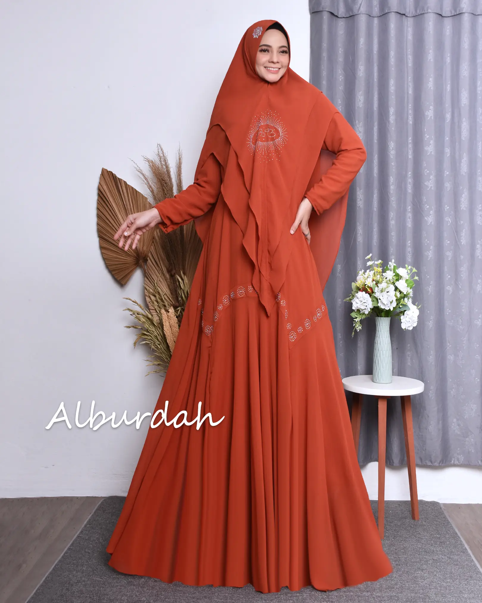 Gamis syari ceruty babydoll Wanita Muslim Mewah Set Khimar Jumbo Payet Terbaru Lebaran Kondangan Pesta  Layer