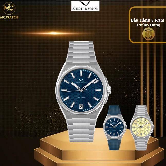 Đồng Hồ Nam Specht&Sohne SP-Defy-1 Phiên Bản Mặt Tổ Ong, Bộ Máy NH35A Mặt size 37mm, Mặt kính Sapphire, Chống Nước 5ATM Watch Đeo Tay