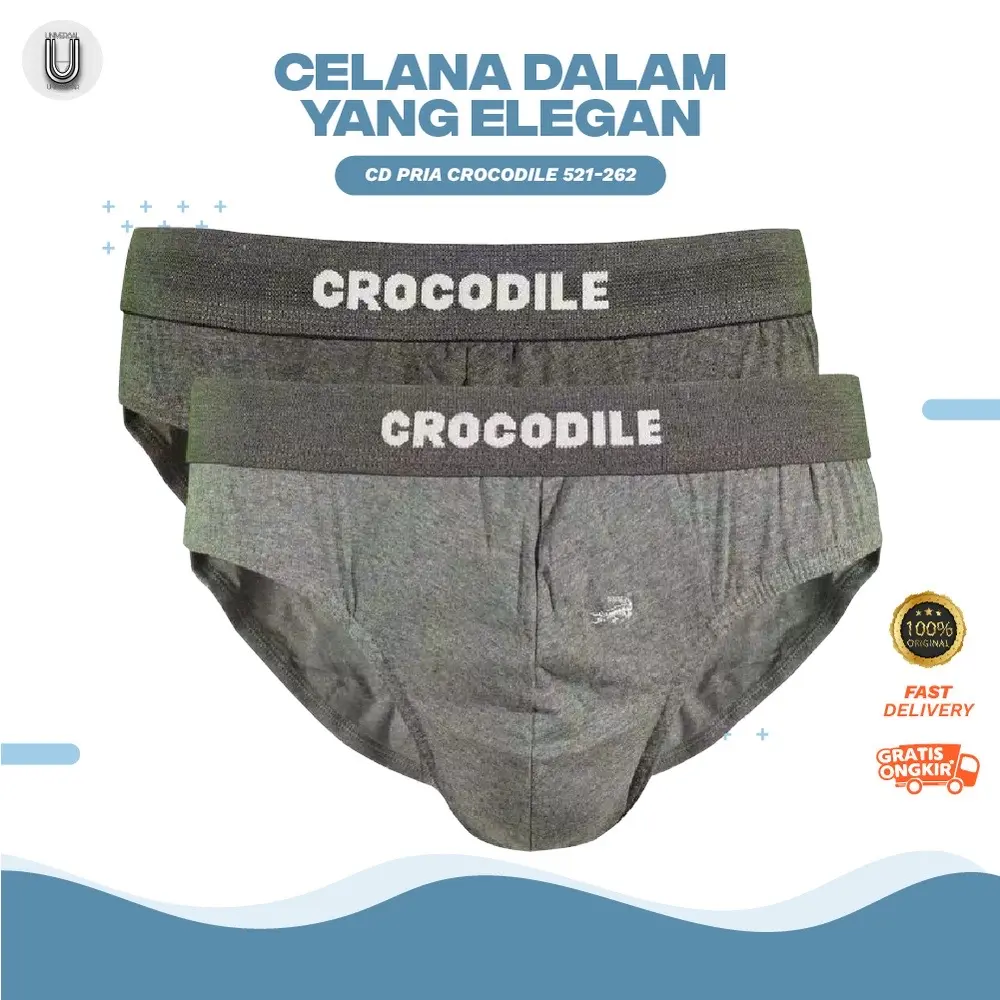 Makassar - Celana Dalam Crocodile 262 isi 2 pcs Briefs Boxers/Trunks
