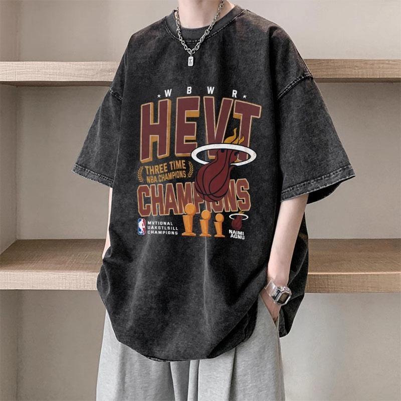Product Introduction of ANDREA cotton nguyên chất mùa hè 2024 phong cách mới giặt đau khổ đa năng thời trang phong cách Hàn Quốc hợp thời trang rộng rãi cho nam nữ áo thun ngắn tay in hình học sinh cao cấp 8