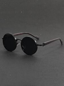 Lentes de sol unisex de marco redondo vintage, tendencias casuales 2024 para mujeres para uso diario, accesorios de moda para actividades de verano al aire libre y en la playa