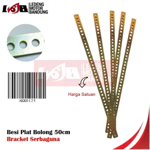Besi Plat Bolong 50cm Breket Serba Guna Bracket Multi Fungsi