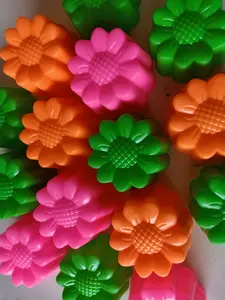 Paket 36 pcs Cetakan Kue Puding Agar Bunga Matahari Kecil / cetakan karakter plastik motif