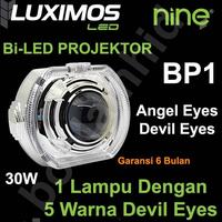 Gambar Bi LED Projektor LUXIMOS BP1 Lampu BiLED Projektor Angel Eyes + Devil Eyes 5 Warna RGB Automatic 30W - Biru - Merah dari bohlamhid Kota Tangerang 1 Tokopedia