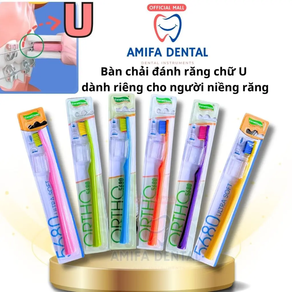 [HOẢ TỐC]Bàn Chải Chỉnh Nha Chữ U, Bàn Chải Chuyên Dụng Cho Người Niềng Răng, Bàn Chải Niềng Răng