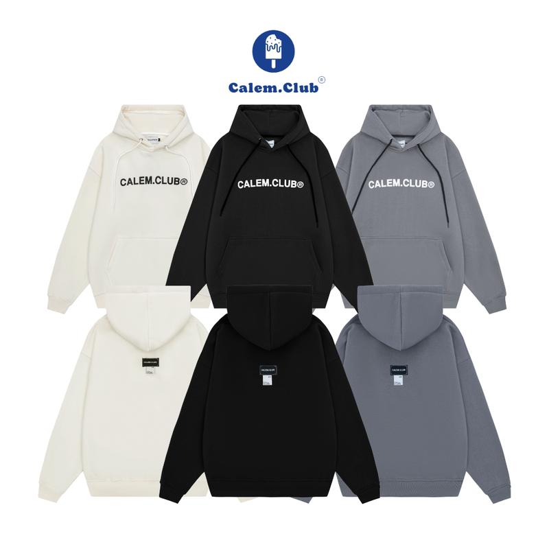 Calem club - Áo Hoodie chui đầu Double Tag nỉ lót bông form unisex brand Calem Club Menswear  áo thu đông dài tay