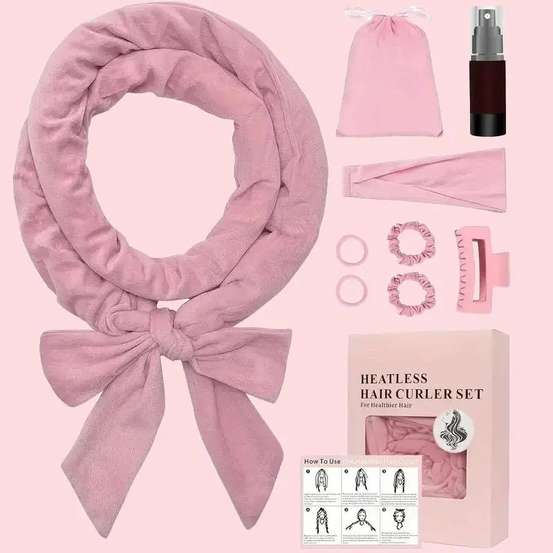 Heatless Hair Curler Set, 9 Counts/set Hair Curler Headband, Hair Styling Accessories for Women & Girls, Professional Hair Styling Tools for Daily Use 0