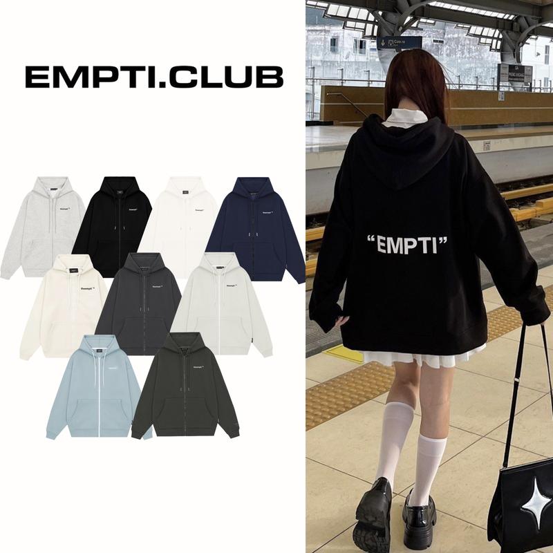 Áo Hoodie Zip EMPTI IN 03 - Áo Khoác Nỉ Dây Kéo Nhiều Màu Form Rộng Unisex