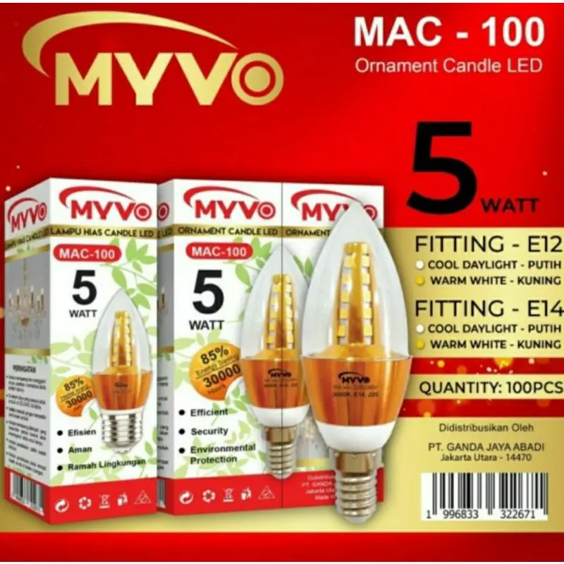 COD Lampu LED Candle 5w kuning jantung jagung 5w lilin 5watt - E14 - E27- Lampu hias Lampu dekor- Putih / kuning White 1