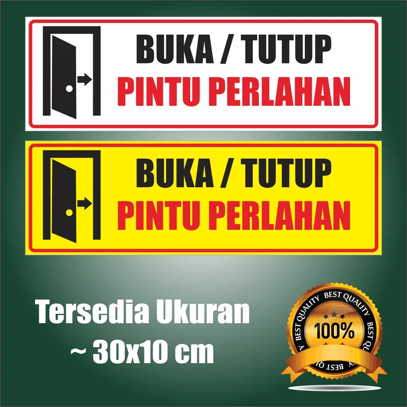 STIKER PINTU BUKA/TUTUP STOK READY BANYAK Dekorasi Berwarna Tahan air Aksesoris 0