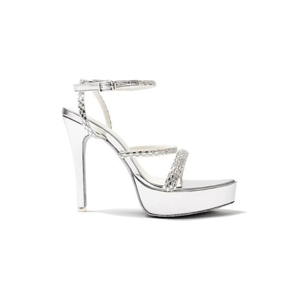 AL302 Giày Xăng Đan Hoa Hậu Mũi Nhọn 3 Dây Đính Đá Lấp Lánh Cao 13 cm ALEX SARA Nữ Shoes