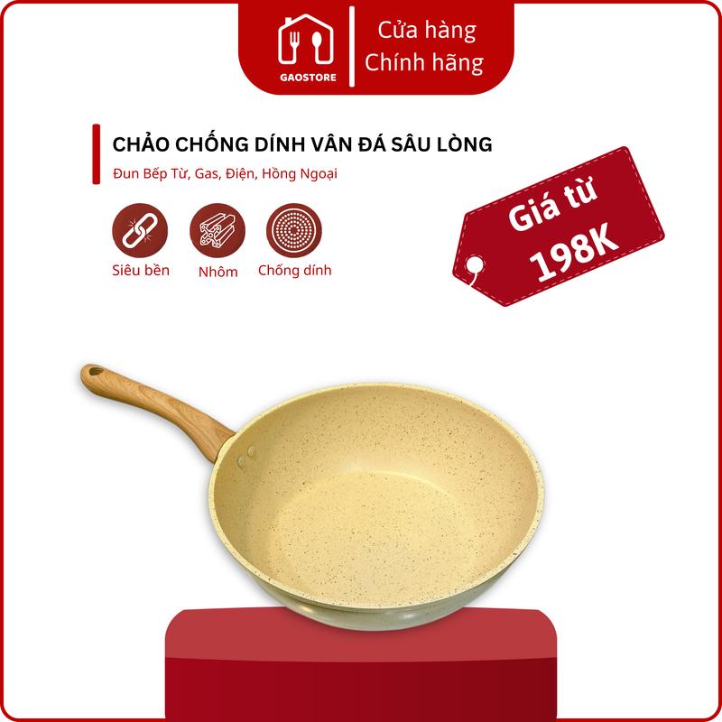 Chảo Chống Dính Sâu Lòng  Siêu Bền Dùng Cho Mọi Loại Bếp ( Bếp từ , bếp gas , bếp điện) chảo  sâu