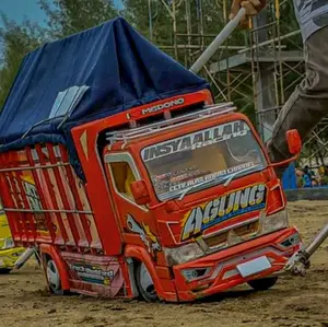 mainan truk oleng kayu mobil oleng asli oleng gasruk miniatur truk miniatur trek miniatur truck produk lokal kerajinan tangan mainan edukasi anak Set Hadiah
