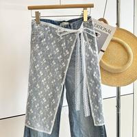 Gambar Fart Curtain Lace Skirt Korean Lace Stacked Gauze Skirt Elegant with Adjustable Strap OOTD Wanita Remaja - High Waist Stacked Gauze Niche Strap Apron Matt Mesh Premium l Wanita Remaja - Bunga dari CastlePeak1 Kota Cimahi 3 Tokopedia